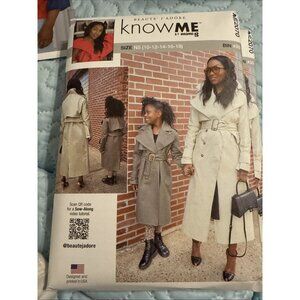 "Girls' & Misses' Trenchcoat" ©2024 Know Me Beaute' J'Adore Pattern ME2070 10-18